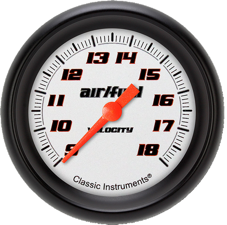Classic Instruments Velocity White 2 5/8" Air Fuel Ratio Gauge - VS394WBLF