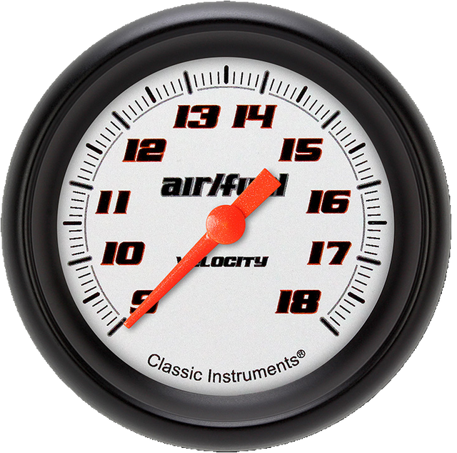 Classic Instruments Velocity White 2 5/8" Air Fuel Ratio Gauge - VS394WBLF