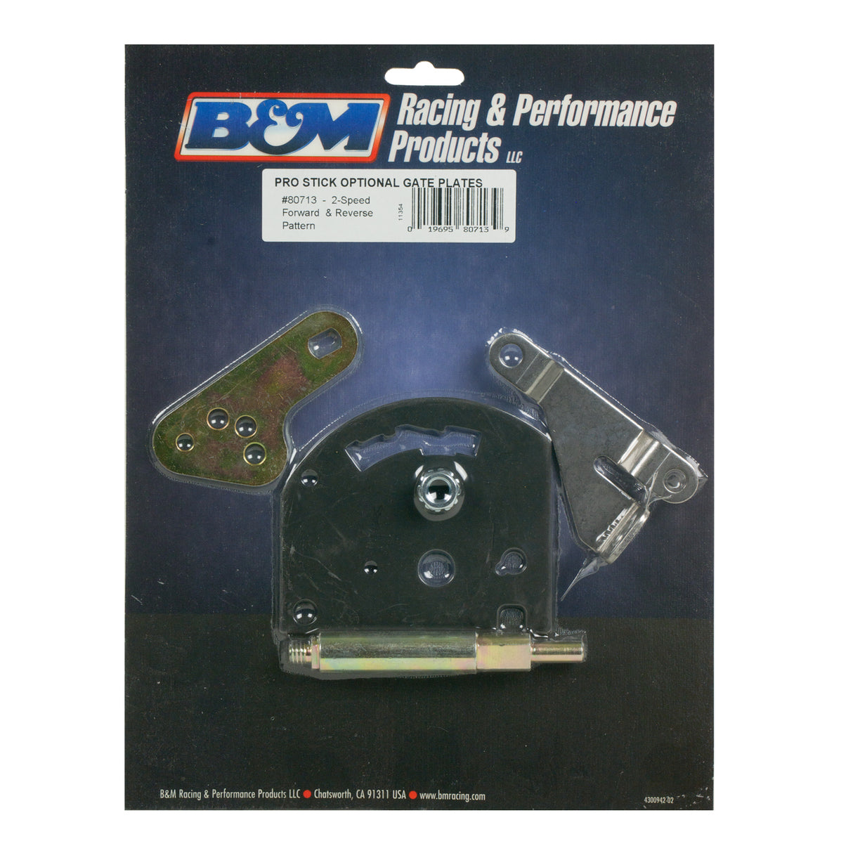 B&M Gate Plate, Shift Lever & Cable Bracket for Powerglide Transmissions - 80713