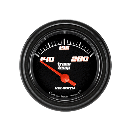 Classic Instruments Velocity Black 2 1/8" Transmission Temp - VS27BBLF
