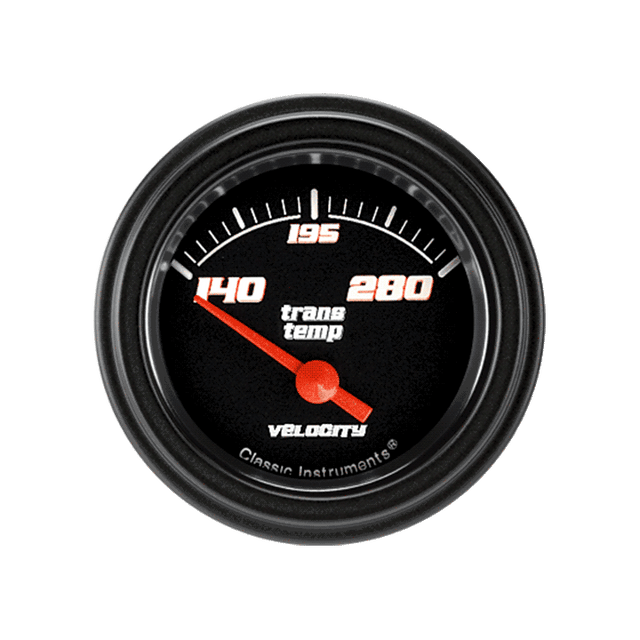 Classic Instruments Velocity Black 2 1/8" Transmission Temp - VS27BBLF