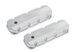 Holley 241-280 GM Licensed Valve Cover - Track Series - BBC - Fabricated Aluminum - Silver