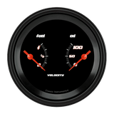 Classic Instruments VELOCITY BLACK 3IN DUAL - FUEL & OIL - VS72BBLC