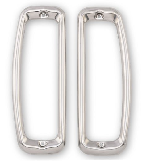 Scott Drake Tail Light Bezels, Stainless Steel - C7TZ-99279A6-7S