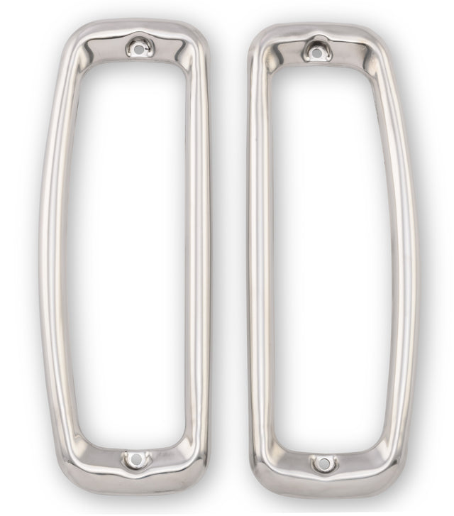 Scott Drake Tail Light Bezels, Stainless Steel - C7TZ-99279A6-7S