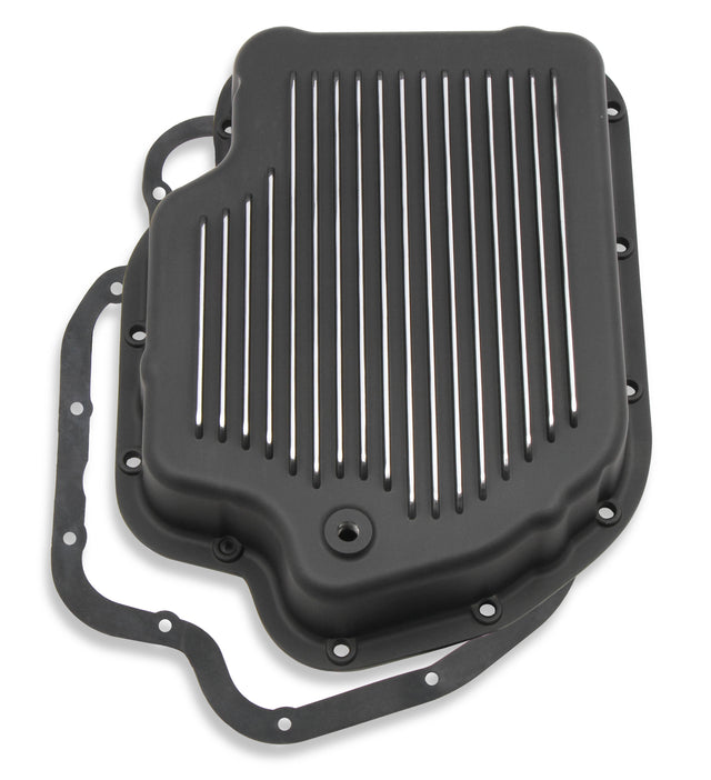 Mr Gasket Transmission Oil Pan - Black Aluminum - 9796BMRG