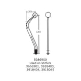 Hurst Competition/Plus Shifter Stick - Chrome - 5386900