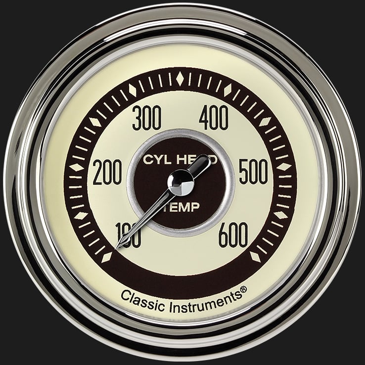 Classic Instruments Nostalgia VT 2 5/8" Cylinder Head Temp. Gauge - NT397SLC