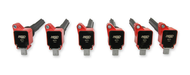MSD Ignition Coil - Ford EcoBoost - 3.5L V6 - Red - 6-Pack - 82706