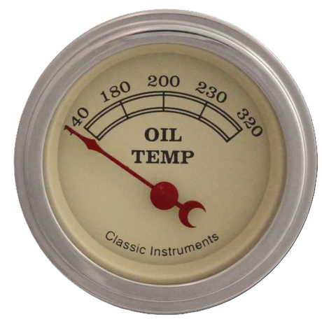 Classic Instruments Vintage 2-1/8" Oil Temperature Gauge - VT28SLC