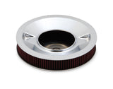 Holley 120-4530 4500 drop base air cleaner chrome w/3" red washable gauze filter