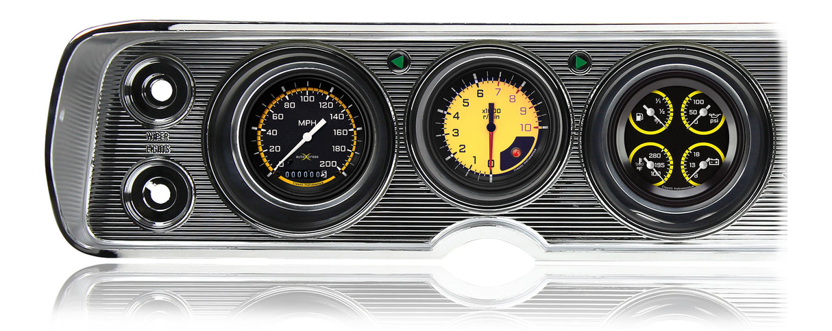 Classic Instruments AutoCross Gray 1964-65 Chevelle Package - CV64AXG