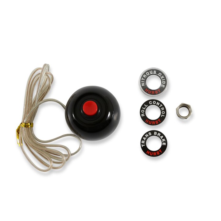 Hurst Shift Knob - No Pattern - Black - 12 Volt Switch - 1630050