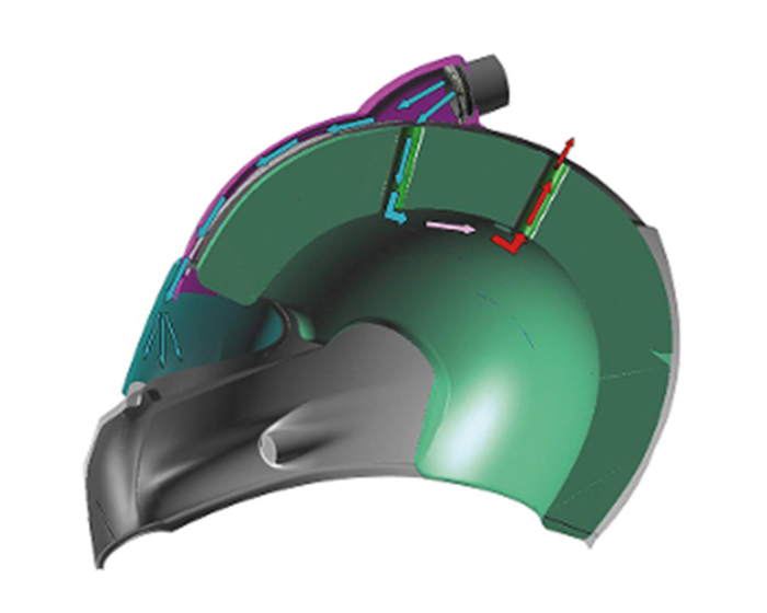STILO TOP AIR SYSTEM WITH ADJUSTMENT-ALUMINUM OVAL Large SHELL - YA0856