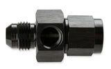 Mr Gasket - 6 AN Male-Female Fuel Pressure Gauge Adapter w/1/8'' NPT Port-Black - 400199-BL