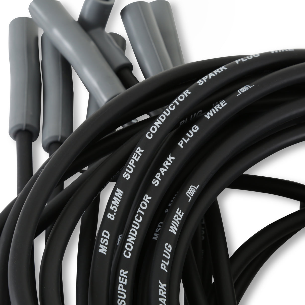 MSD Single Hemi Wire Set, Super Conductor 8.5mm Wire Set, Black - 31523