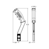 Hurst Nitro Stick Shift Handle - 12V Switch - Anodized Black - 5381001
