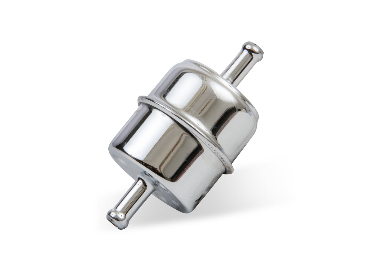 Mr Gasket Chrome Fuel Filter - Fits 5/16 Inch Hose - 9745