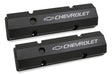 Holley 241-288 GM Licensed Valve Cover - Track Series - SBC - Fabricated Aluminum - Perimeter Bolt - Black
