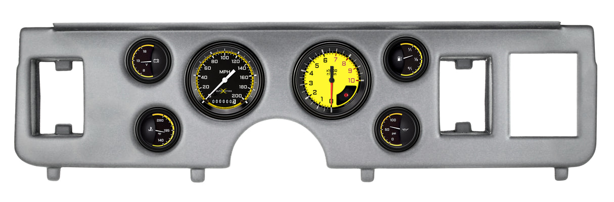 Classic Instruments 79-86 MUSTANG AUTO CROSS YELLOW 6ga SET-FORD - CDMU79AXY01BA