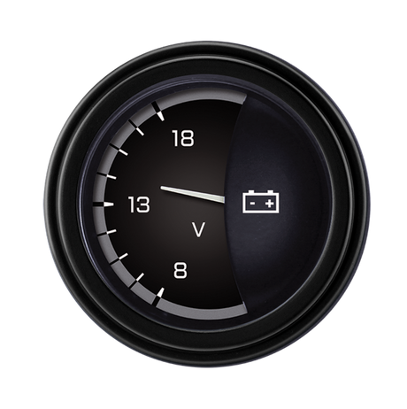Classic Instruments AutoCross Gray 2 1/8" Volt - AX30GBLF