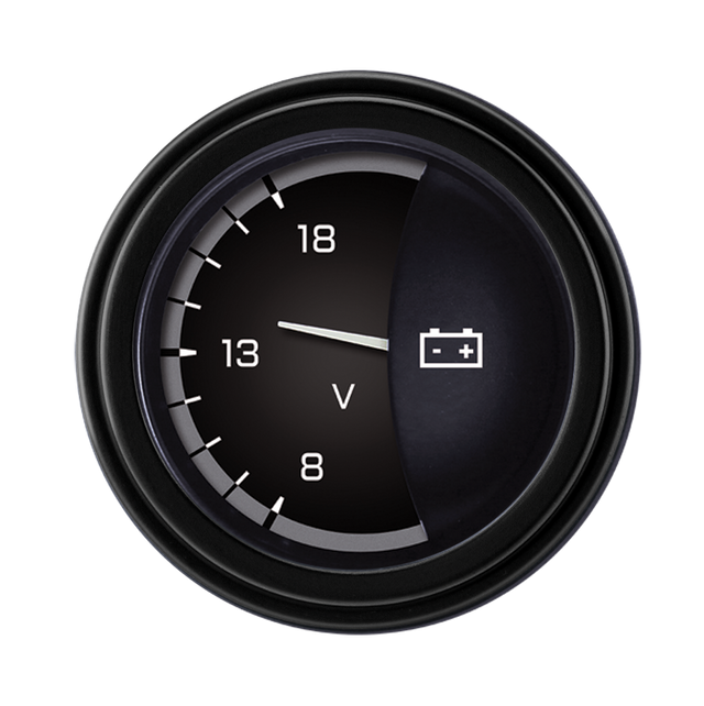 Classic Instruments AutoCross Gray 2 1/8" Volt - AX30GBLF