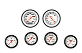 Classic Instruments Velocity White Six Gauge Set 301 - VS301WBLF