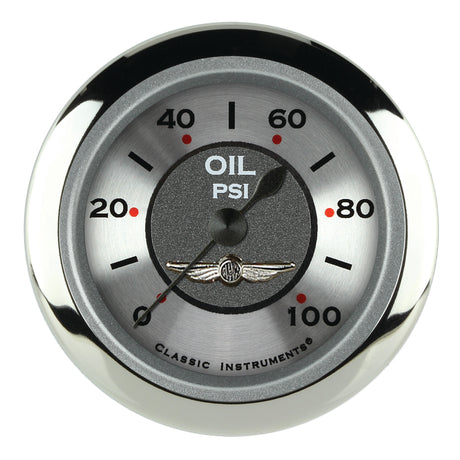 Classic Instruments All American 2 1/8" Oil Pressure Gauge - AW181SRC