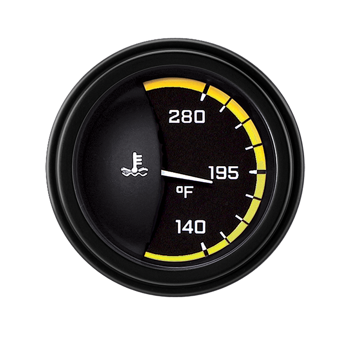 Classic Instruments AutoCross Yellow 2 1/8" Water Temp - AX26YBLF