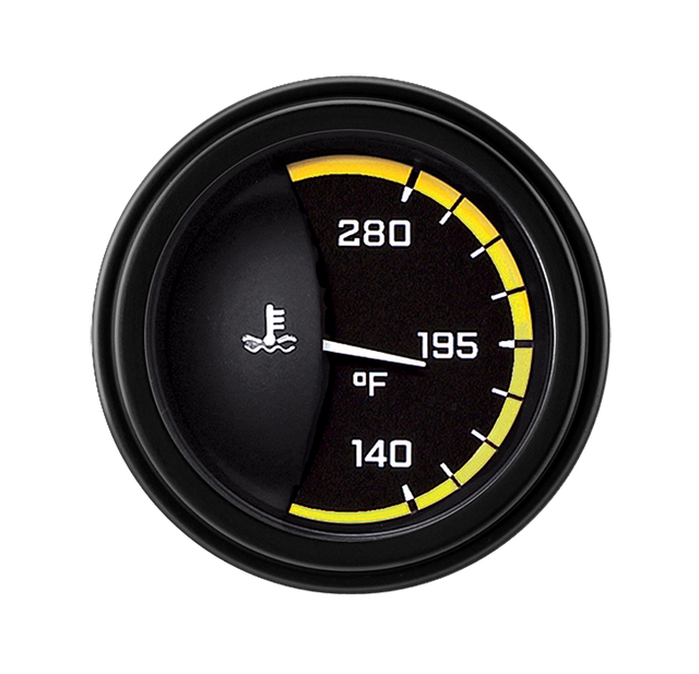Classic Instruments AutoCross Yellow 2 1/8" Water Temp - AX26YBLF
