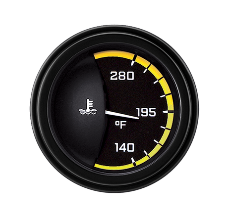 Classic Instruments AUTO CROSS YELLOW 2IN WATER TEMP - AX26YBLC