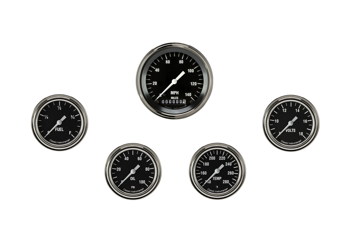 Classic Instruments Hot Rod Five Gauge Set 300 - HR300SLF