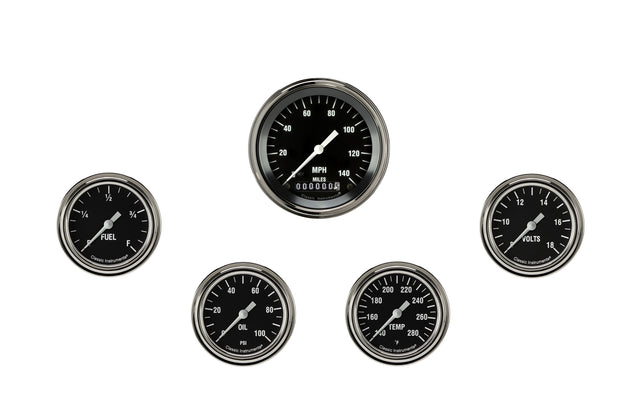 Classic Instruments Hot Rod Five Gauge Set 300 - HR300SLF