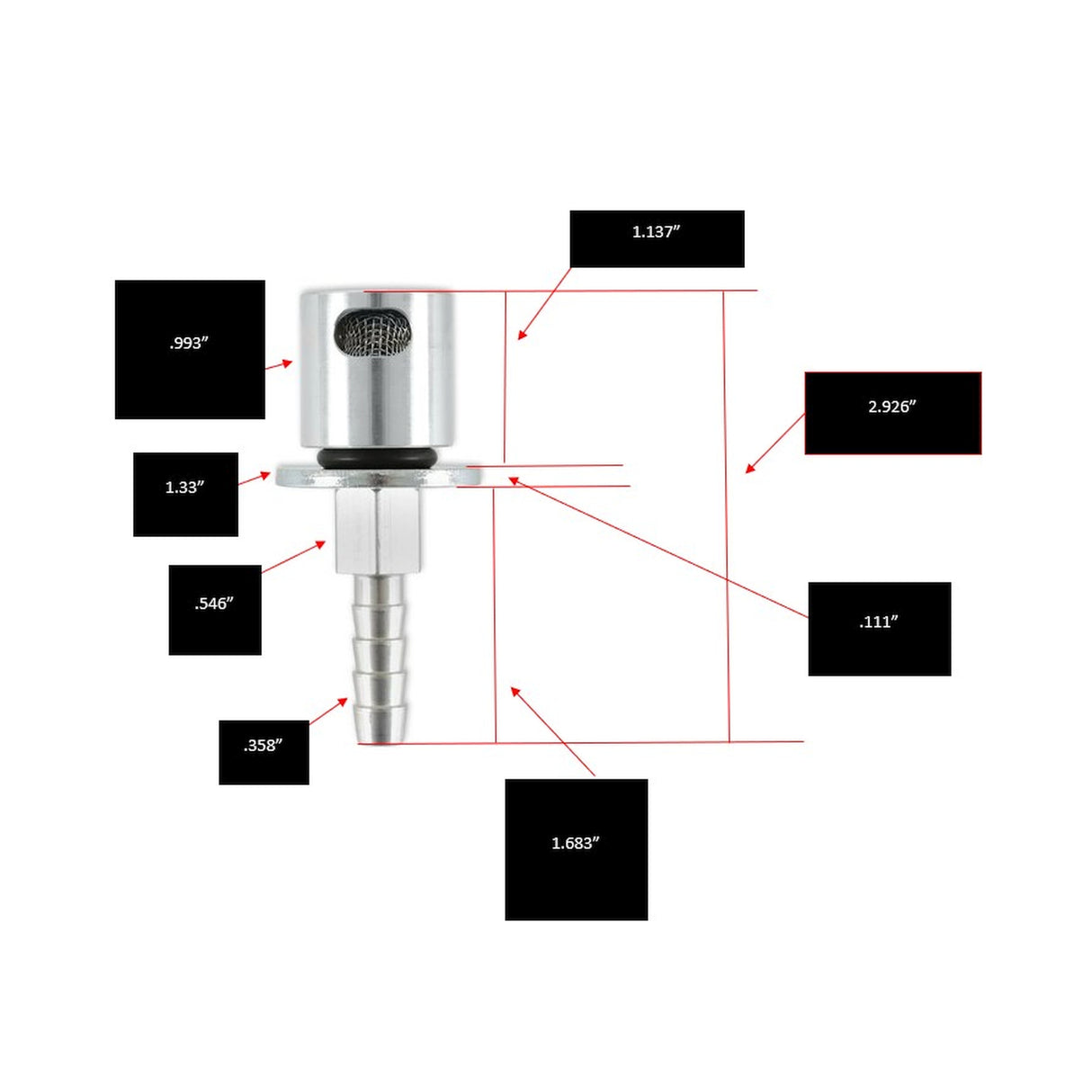 Holley 19-174 Remote Mount Vent Valve for EFI Fuel Tanks