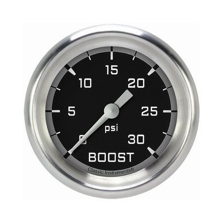 Classic Instruments Autocross Gray 2 5/8" Boost Gauge, 30 psi - AX342GAPF