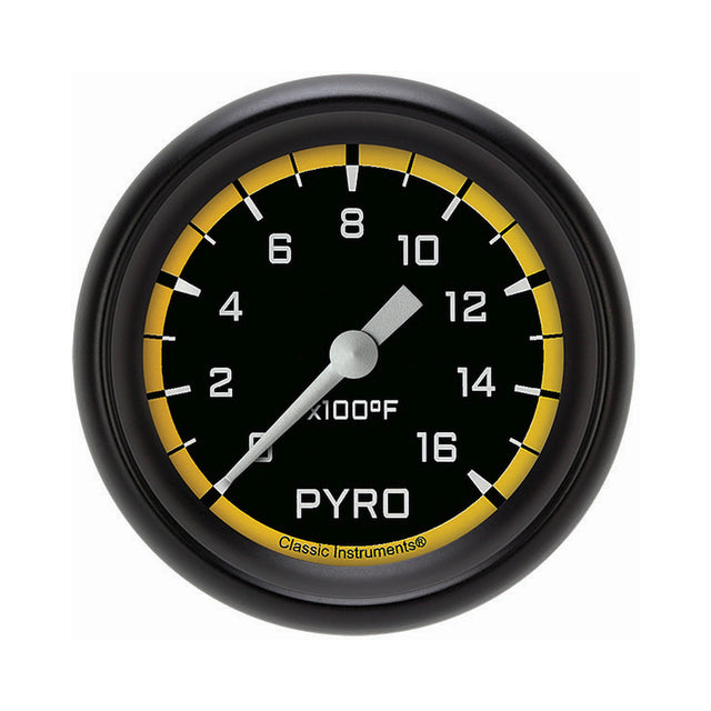 Classic Instruments Autocross Yellow 2 5/8" Exhaust Gas Temp. Gauge - AX398YBPF