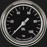 Classic Instruments Hot Rod 2 5/8" Oil Pressure Gauge - HR381SLF