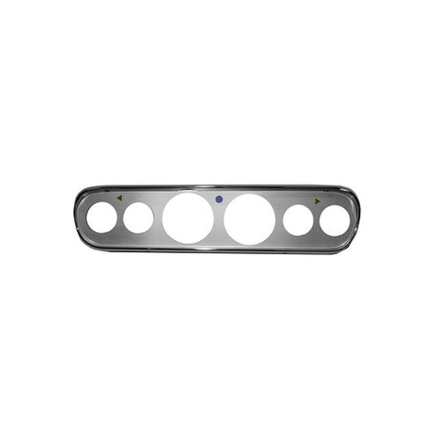 Scott Drake 1965-66 Mustang Custom 6 Hole Instrument Bezel-Brushed Aluminum - C5ZZ-10838-6-AL