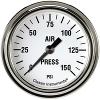 Classic Instruments White Hot 2-5/8" Air Pressure Gauge - WH318SLF