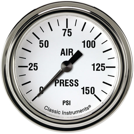 Classic Instruments White Hot 2 5/8" Air Pressure Gauge - WH318SLF