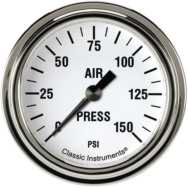 Classic Instruments White Hot 2 5/8" Air Pressure Gauge - WH318SLF