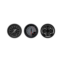 Classic Instruments Autocross Gray Six Gauge Set - AX03GBLF