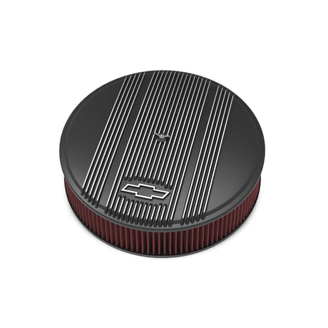 Holley 120-172 Vintage Series GM Licensed Air Cleaner - Satin Black Machined