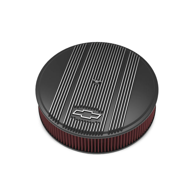 Holley 120-172 Vintage Series GM Licensed Air Cleaner - Satin Black Machined