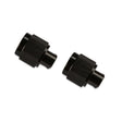 Mr Gasket 6 AN Caps (2) - Black - 492906-BL