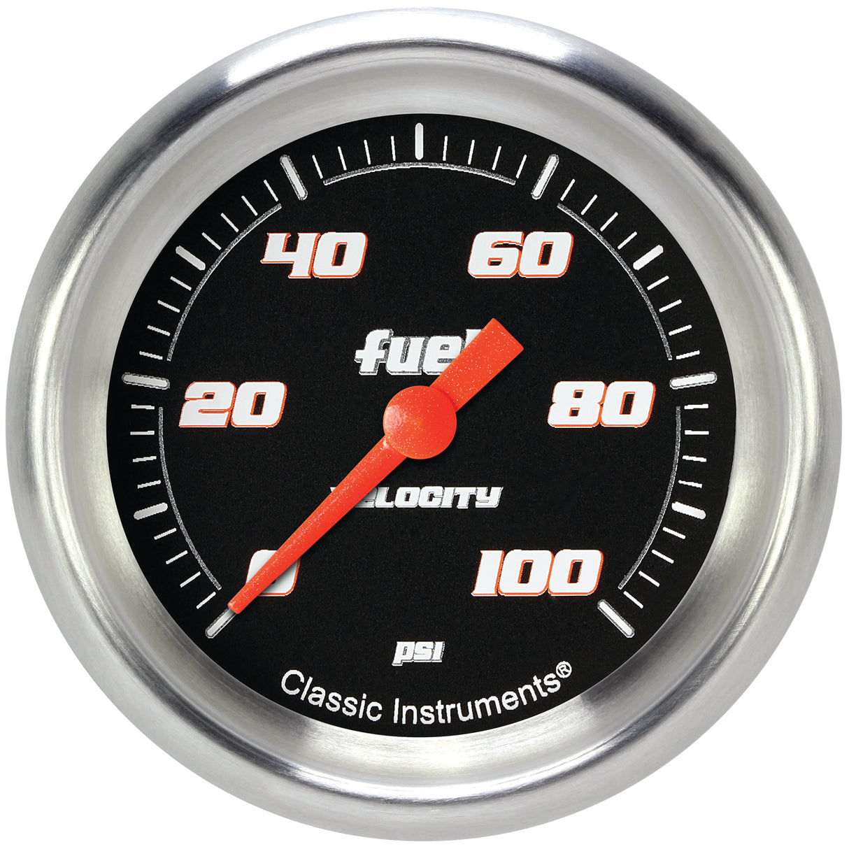 Classic Instruments Velocity Black 2-5/8" Fuel Pressure Gauge (100 PSI) - VS346BAPF