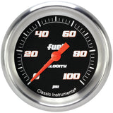 Classic Instruments Velocity Black 2-5/8" Fuel Pressure Gauge (100 PSI) - VS346BAPF
