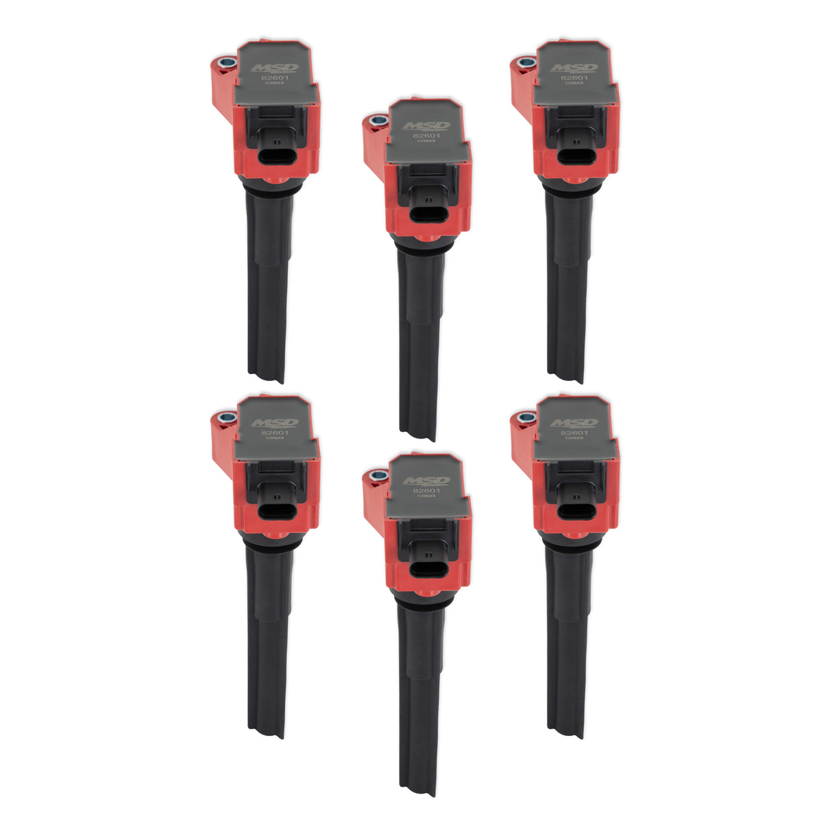 MSD Ignition Coil - Ford EcoBoost - 2.7L / 3.0L V6 - Red - 6-Pack - 826016