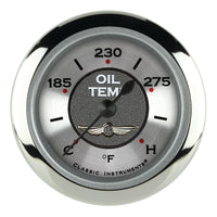 Classic Instruments All American 2-1/8" Oil Temperature Gauge - AW128SRC