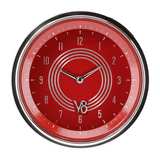 Classic Instruments V8 Red Steelie 3 3/8" Clock - V8RS93SHC